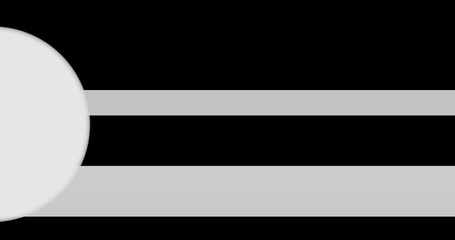 Render with monochrome ball and light stripes