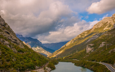 Fototapeta na wymiar River Neretva in Bosnia and Herzegovina
