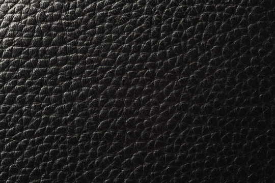Black leather texture background, leather pattern image