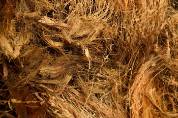Mat made of coconut fiber for background.