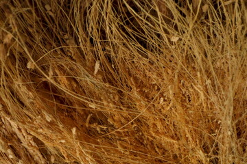 Mat made of coconut fiber for background.