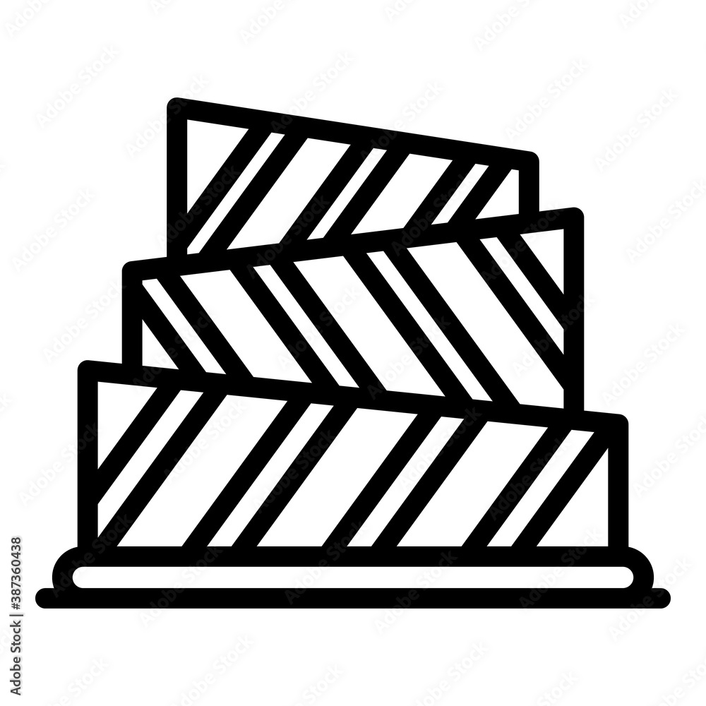 Poster abstract cake icon. outline abstract cake vector icon for web design isolated on white background