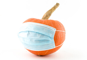 pumpkin Halloween mask covid-19 autumn