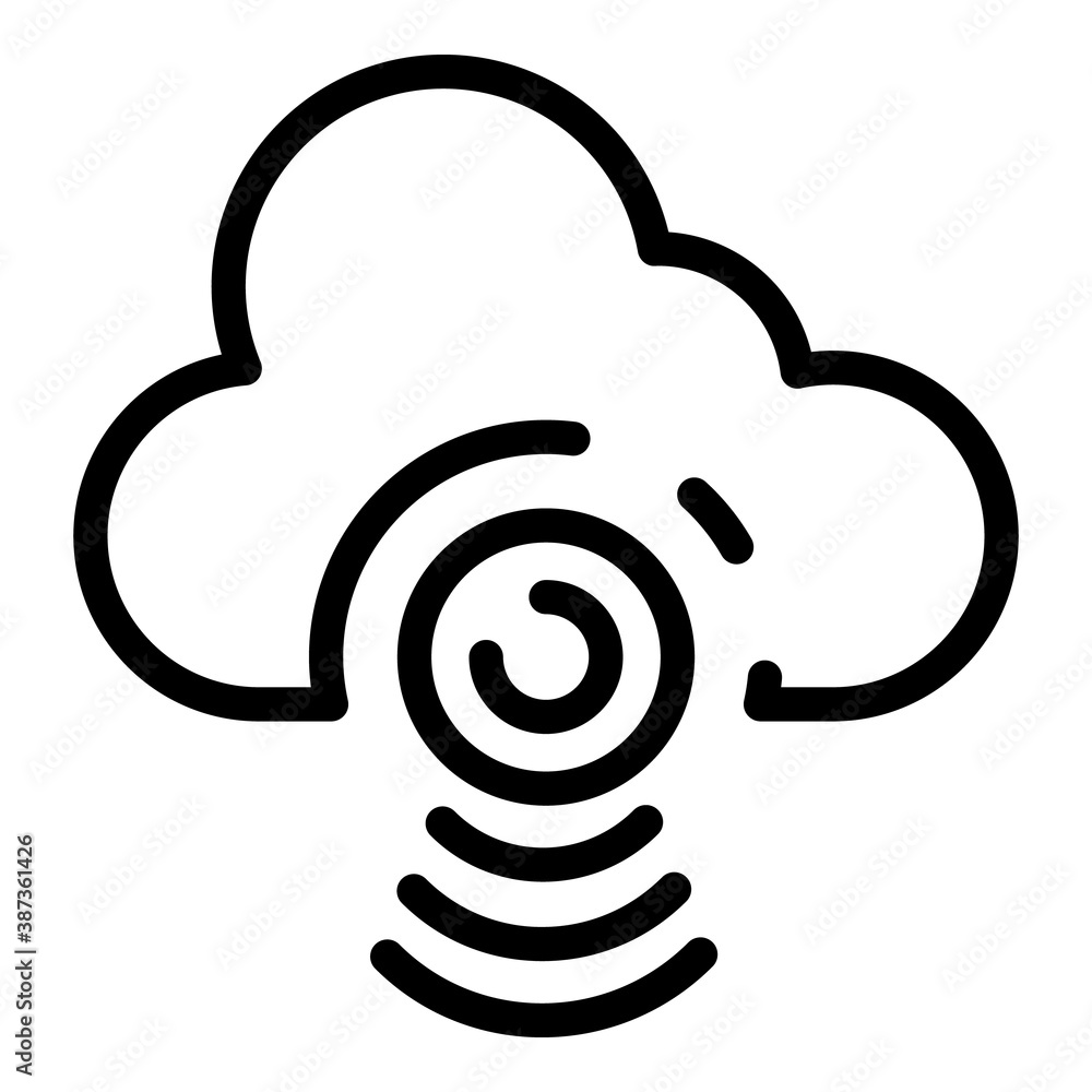 Poster data cloud element icon. outline data cloud element vector icon for web design isolated on white bac