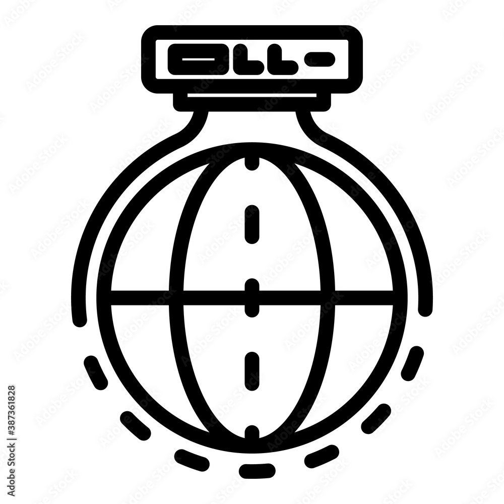 Poster coverage global network icon. outline coverage global network vector icon for web design isolated on