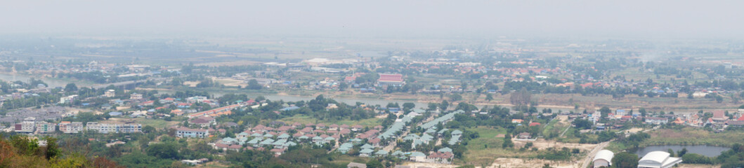 Obraz premium Top view of Nakhon Sawan,Thailand