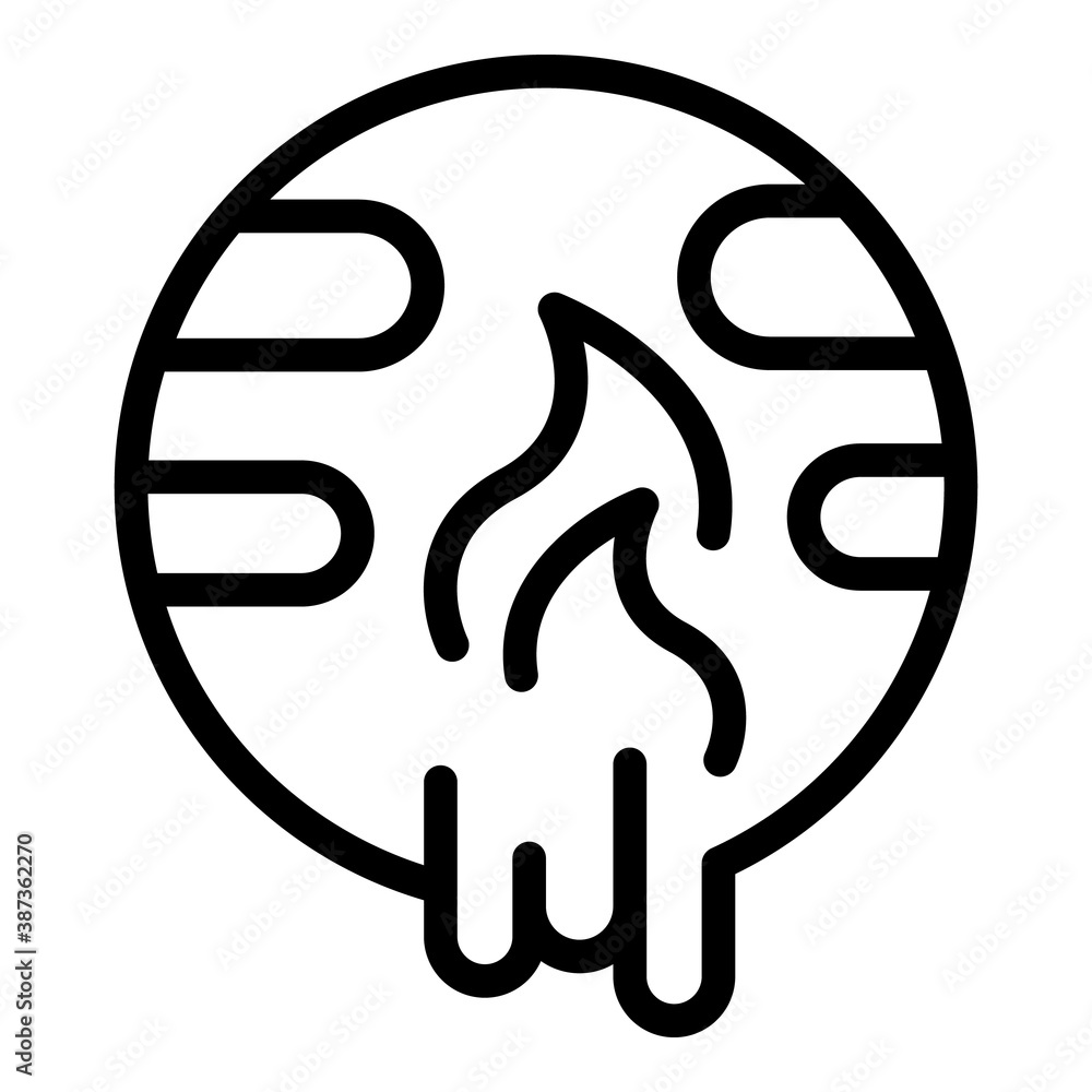 Poster global warming icon. outline global warming vector icon for web design isolated on white background
