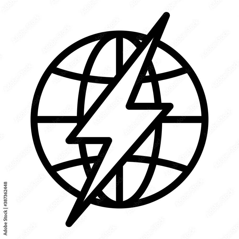 Poster fast planet warming icon. outline fast planet warming vector icon for web design isolated on white b