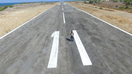 This is an airstrip on the island of Kisar close to the ocean