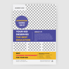 Obraz premium Modern Clean Education Flyer Template | Flyer Vector Template
