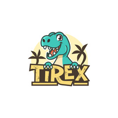 dinosaur t-rex logo mascot character