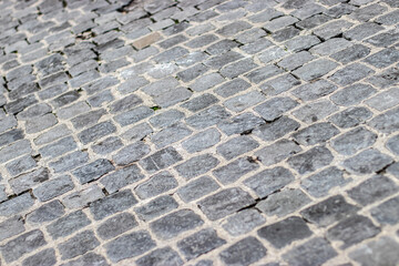 Fototapeta premium Cobblestone street in Rome - Sampietrini