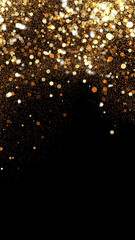 Beautiful festive background of golden confetti. Can be used to create a background for New Years...