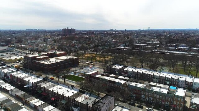 Aerial View of City Neighborhood