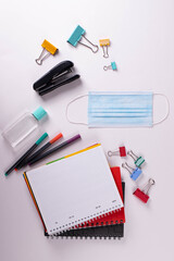 stationary items and face mask