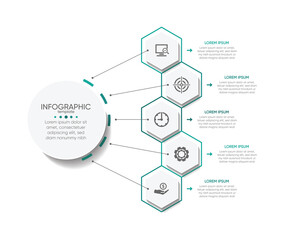 Presentation business abstract background infographic template