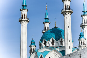 Fototapeta na wymiar Russia city of Kazan, Kul Sharif Mosque, close-up. Historical center of Kazan and Islam.