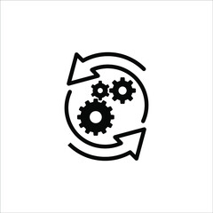 Fototapeta premium Loading process. Update system icon. Concept of upgrade application progress icon for graphic and web design on white background