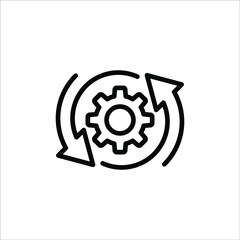 Loading process. Update system icon. Concept of upgrade application progress icon for graphic and web design on white background
