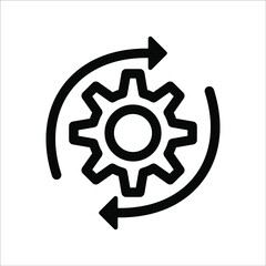 Loading process. Update system icon. Concept of upgrade application progress icon for graphic and web design on white background