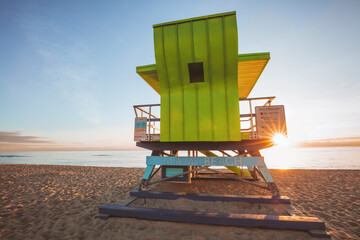 Lifeguard booth in Miami Beach