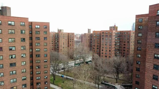 Aerial View of Farragut Housing Projects in Brooklyn, New York