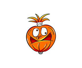 Halloween orange pumpkins vector illustrations. Design for t-shirt, stamp, label, logo, etc. isolated vector graphic.