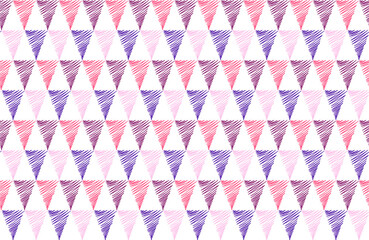 Vector seamless pattern. Modern stylish texture. Repeating geometric tiles with dotted triangles. Trendy hipster background