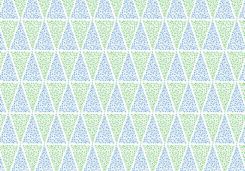 Vector seamless pattern. Modern stylish texture. Repeating geometric tiles with dotted triangles. Trendy hipster background. Small circles form triangular minimalistic ornament.