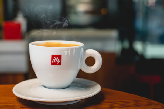 Antalya / Turkey - October 23, 2020: Illy is an Italian coffee roasting company that specializes in the production of espresso.