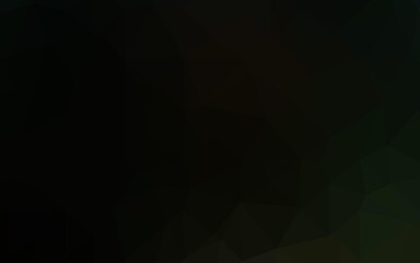 Obraz premium Dark Green vector triangle mosaic template.