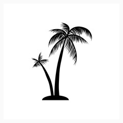 Doodle palm tree icon isolated on white. Summer vacation symbol. Hand drawing art. Sketch tropical vector stock illustration. EPS 10