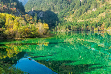 Colorful Lake, Jiuzhaigou National Park, Sichuan Province, China, Unesco World Heritage Site