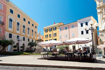 Piazza Azuni, Sassari cityscape