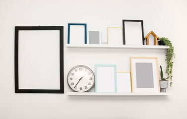 empty frames on white background