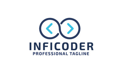 Infinity Coder Vector Logo Template