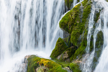 Bamboo Lake waterfall, Jiuzhaigou National Park, Sichuan Province, China, Unesco World Heritage Site