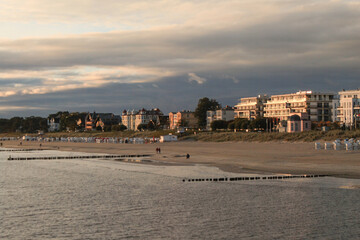 Naklejka premium Seebad Bansin; Morgenstimmung am Ostseestrand