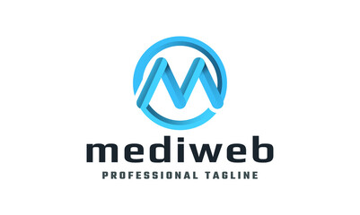 Media Web Vector Logo Template