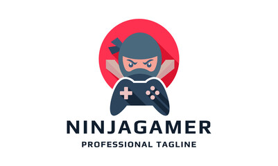 Ninja Gamer Vector Logo Template