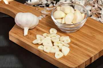 Garlic - Allium sativum; Chinese garlic seasoning for food.