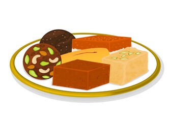 Indian Sweets or Mithai Like Barfi,Laddu,Petha