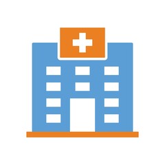 Obraz premium Hospital Icon Color Design Vector Template Illustration
