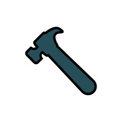 Hammer Icon Color Design Vector Template Illustration