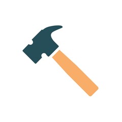 Hammer Icon Color Design Vector Template Illustration