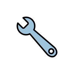Wrench Icon Color Design Vector Template Illustration