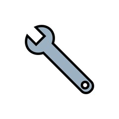 Wrench Icon Color Design Vector Template Illustration