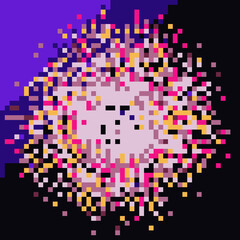 Religion background. Colorful wireframe Patterns. Abstract pixel art.	