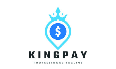 King Pay Vector Logo Template