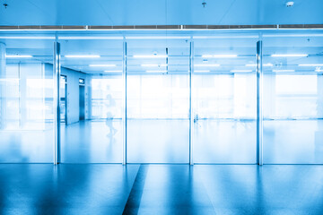 Airport terminal access and glass windows